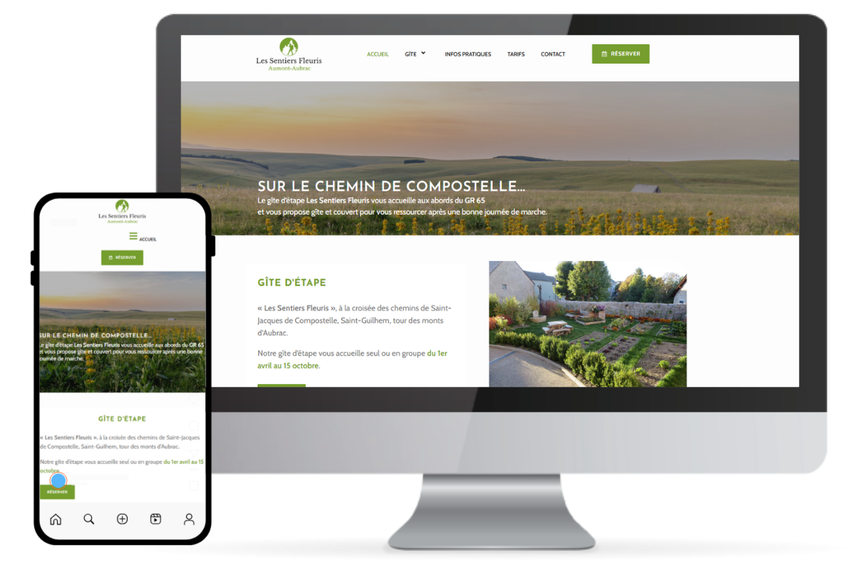 Site gîte d'étape Les Sentiers Fleuris